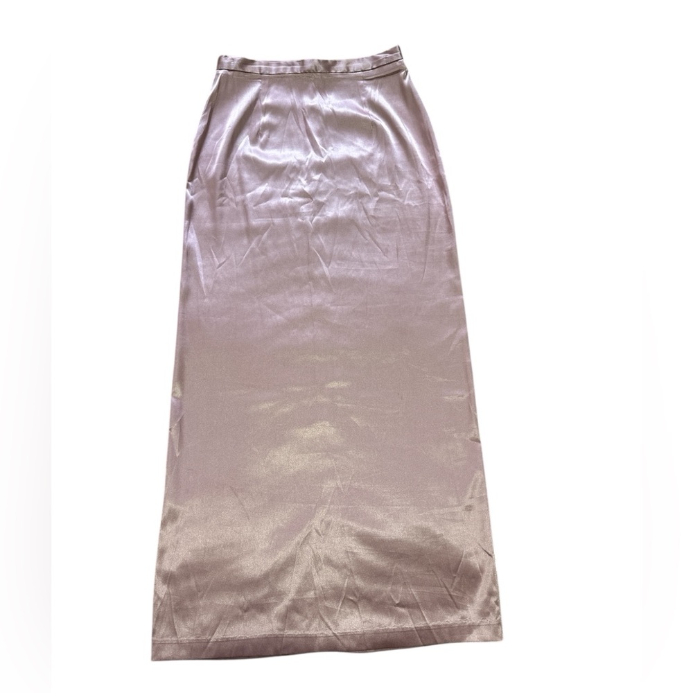 Vintage Pink satin floor length skirt J.R. Nites by caliendo